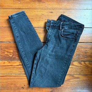 All Saints Miller Washed Black Mid-Rise Skinny Jeans Medium
